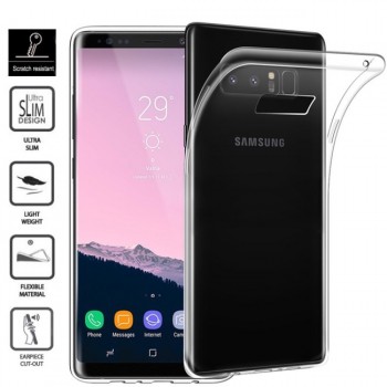 Skaidrus silikoninis-tpu dėkliukas  (GALAXY NOTE 8 telefonams)